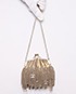 Kiss Lock CC Chain Fringe Miaudiere Clutch, back view